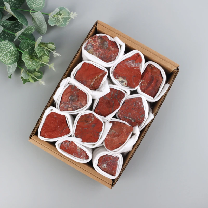 Wholesale Crystals Healings Quartz Natural Crystal Amethyst Red Jasper Clear Quartz Raw Stone Gift Set Box Accept Customization