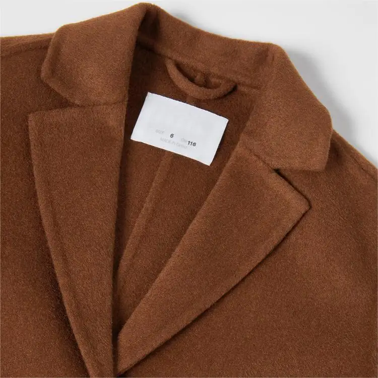 Hot Sale OEM Custom Kids Wool Blend Jacket Winter Long Warm Coat For Girls