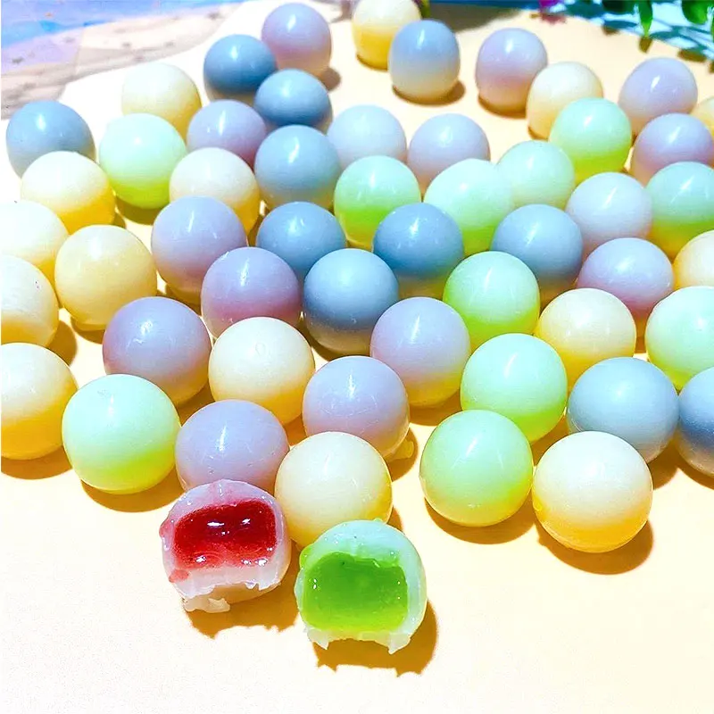 Wax Shell Candy With Jam Candy Oem Fruity Flavor Halal Hard Sweet Jelly Gummy Candy Coconut Sweet