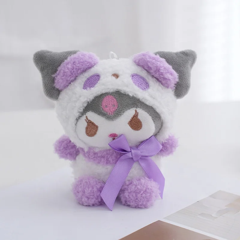 12 см Sanrioed Kuromi My Melody Cinnamoroll мягкая цепочка для ключей плюшевая кукла Брелки кулон игрушки ребенок Рождественский подарок