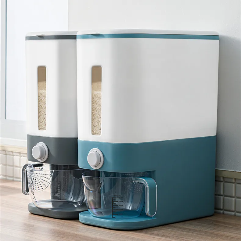 Kitchen Plastic Rice Container Storage Bottles Dried Food Grains Storage Box