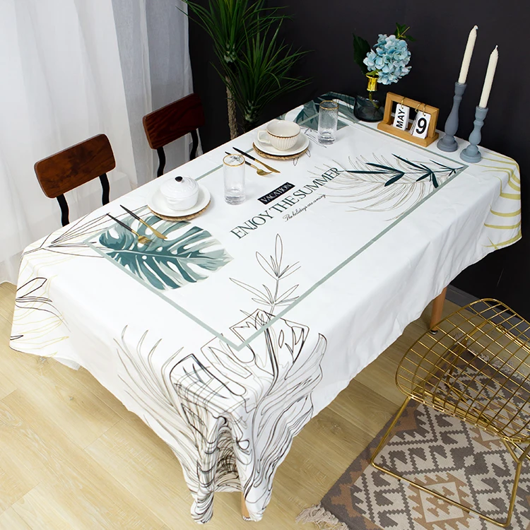 Hot Sale Wholesale Tablecloth Waterproof Oilproof Anti-scald Square Table cloth For Hotel Restaurant Household