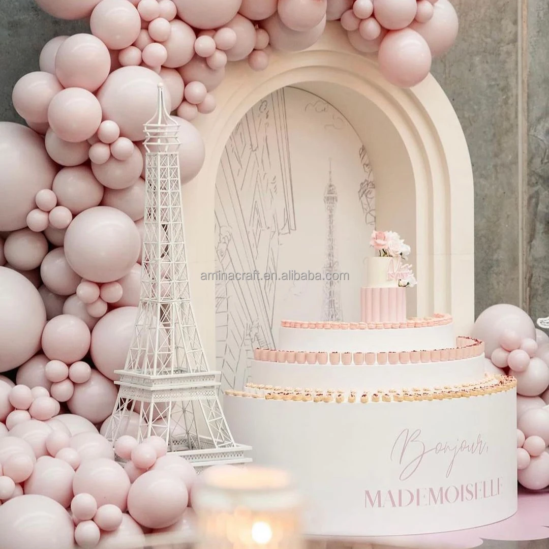 Amina Craft customized white wedding PVC stage backdrop arch for party decoration