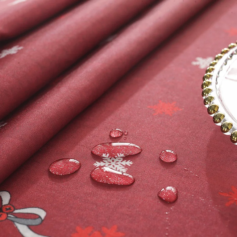 Christmas table cover polyester waterproof table cloth Christmas custom Modern design Printed polyester table cloth