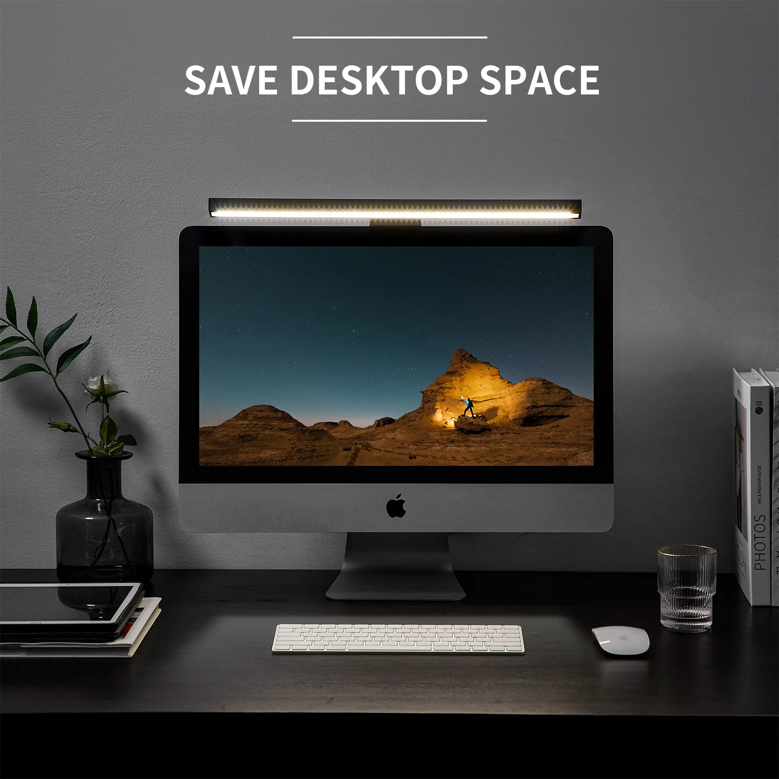 E-Reading Chargeable LED Desk Screen bar Lamp Dimmable Monitor Laptop Screen Hanging Light Bar Clip computer screen light