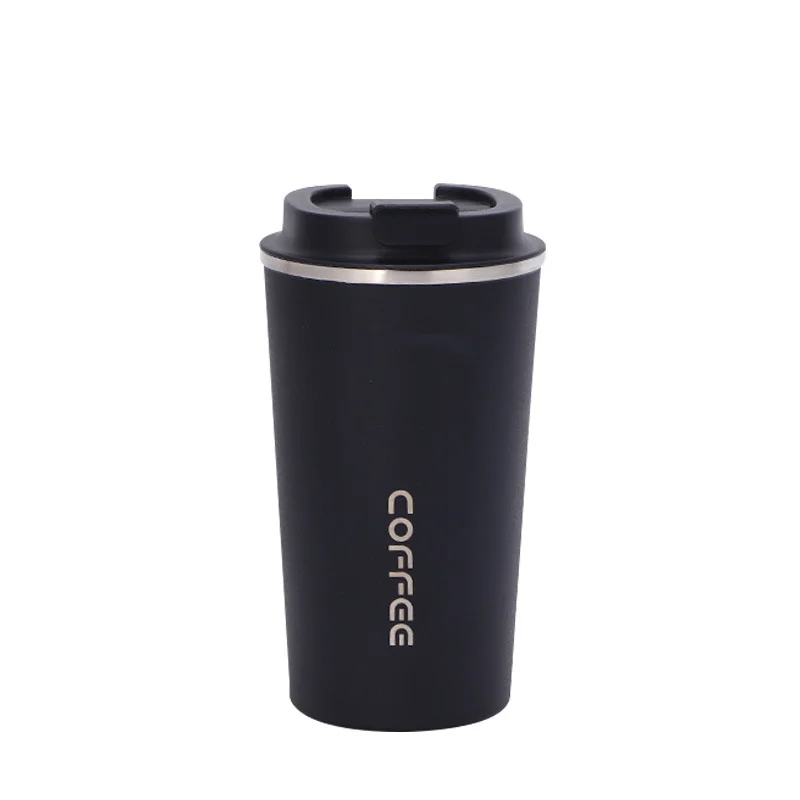 
2021Personalized Powder Coating Matt Surface 500ML Stainless Steel Coffee Cups With Lid 