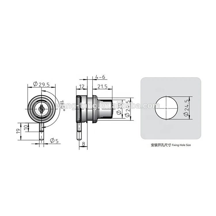 Anti-theft Door Locks Metal Cabinet Door Locks For Aluminium Doors Handle