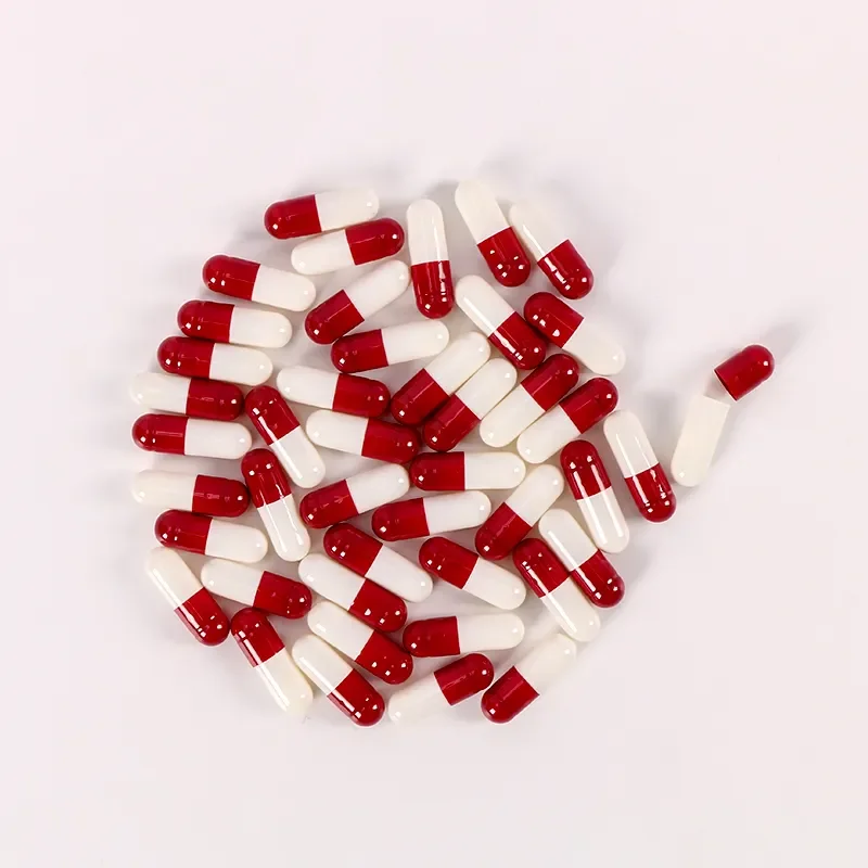 Custom Empty Separated Bovine Gelatin Capsules Size 000 00 0 1 Red White Empty Gelatin Capsules