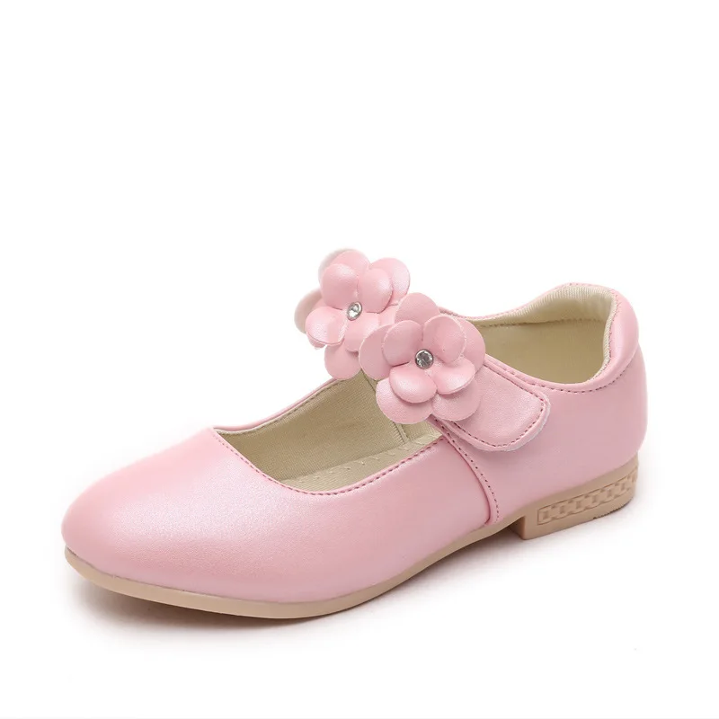 Newest children shoes Baby Girls Fashion Patent Leather Big Bow Princess Party Dance kids Shoes Solid Color Student Flats shoes