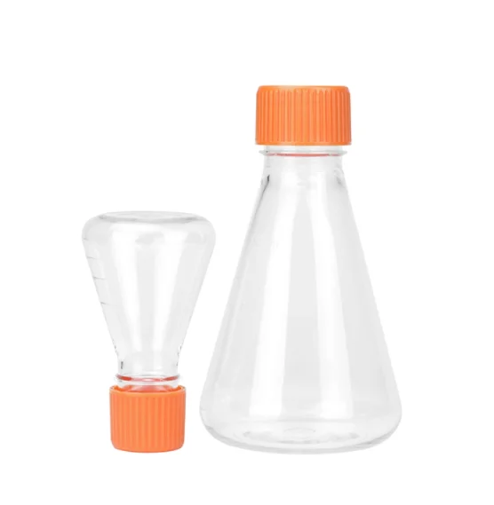 chemistry lab supplies Shake Bottles Sterile Conical Erlenmeyer Shake Flask for Cell Culture
