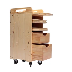 Деревянная Парикмахерская станция инструмент для стрижки волос тележка для салона