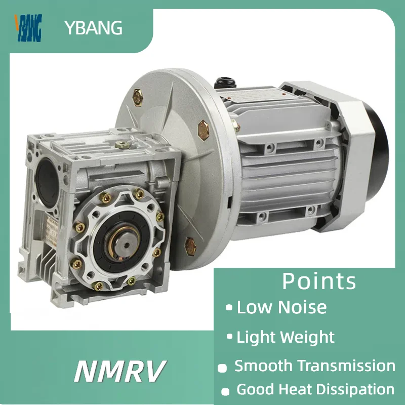 RV series Worm Gear Speed Reducer NMRV90 Ratio 1:30 1:80 1:100 with AC motor