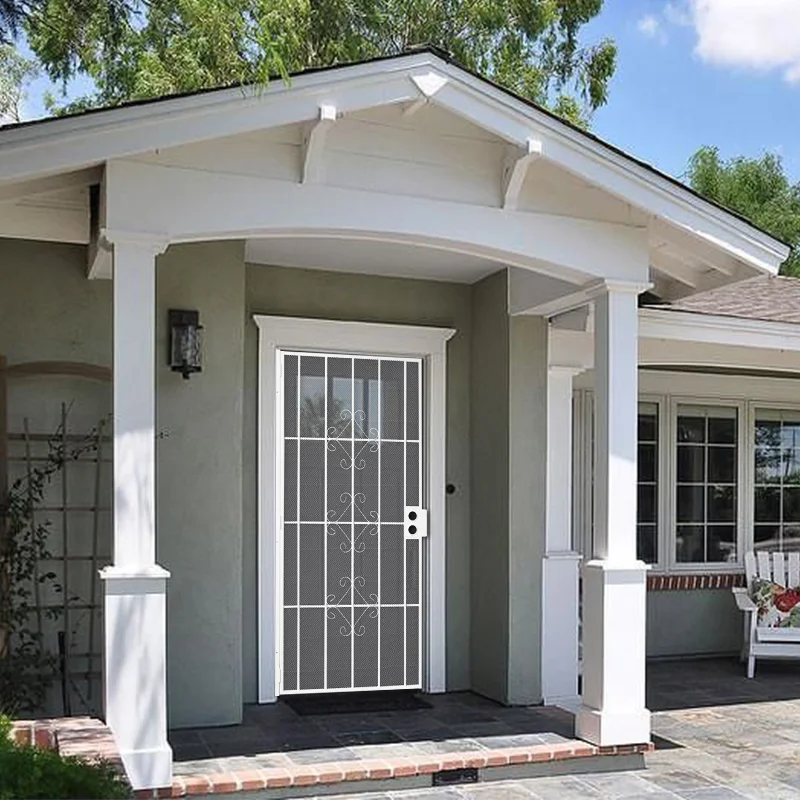 Modern design custom exterior metal screen door stainless steel security door residential