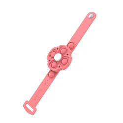 2021 new autism anti stress kids push bubble popp its finger fidget toy tie dye watch  bracelet