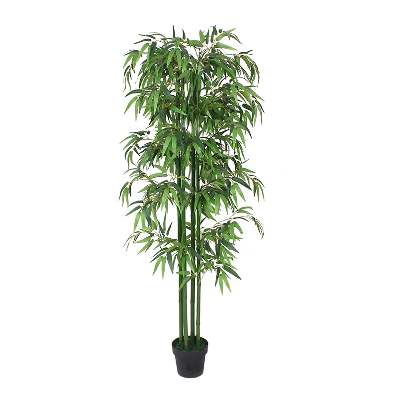 Silk bamboo leaf decorative indoor Artificial bamboo potted plants trees for home office decor