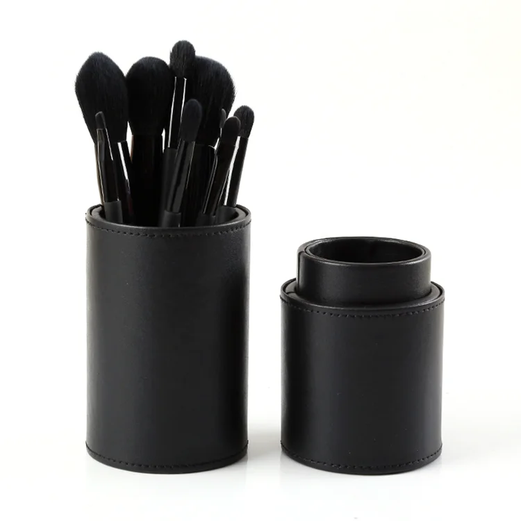 9 pcs black makeup brush manufacturers wholesale makeup brush sets makeup brush set custom vegan soft fiber hair