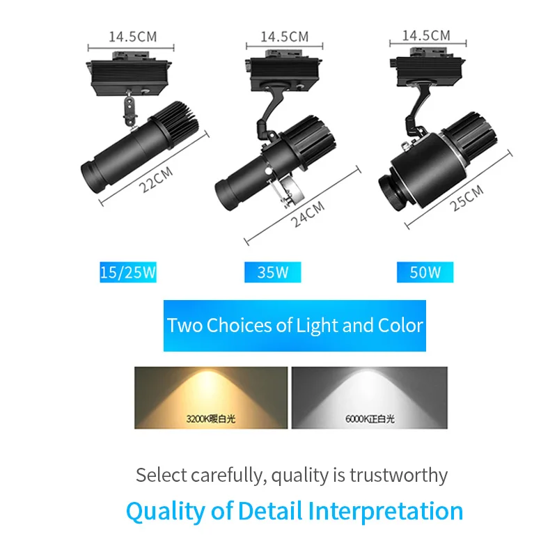 50w rotating advertising HD custom text pattern  table track LED  logo projector lamp