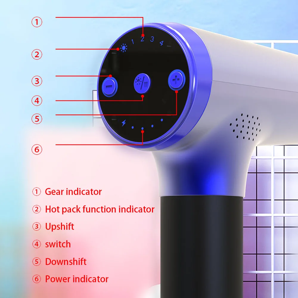 YICOLY Multifunctional Massage Tools fascia percussion muscle vibration gun massager masajeador muscular massage gun