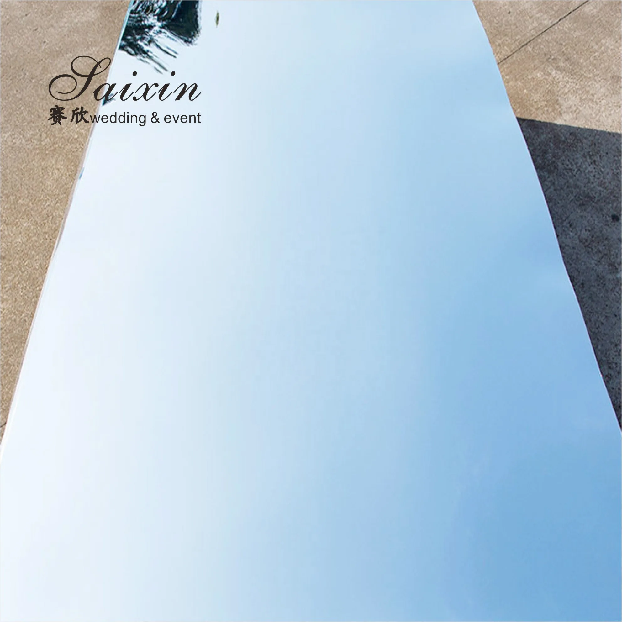 Wholesale 7mm - 13mm thickness wedding aisle decorative mirror shining rug sheet