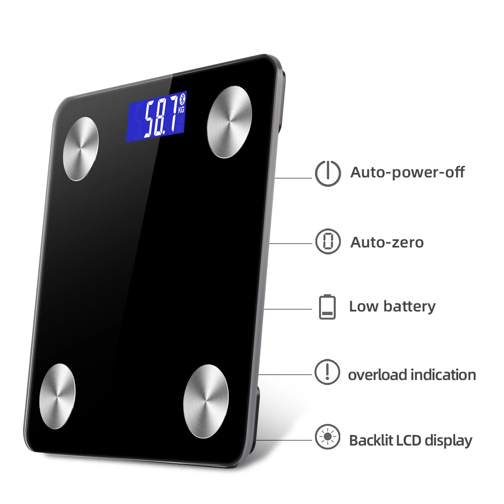 new digital bluetooth human personal bmi body fat scale weight analysis fitness gym household smart scales with app