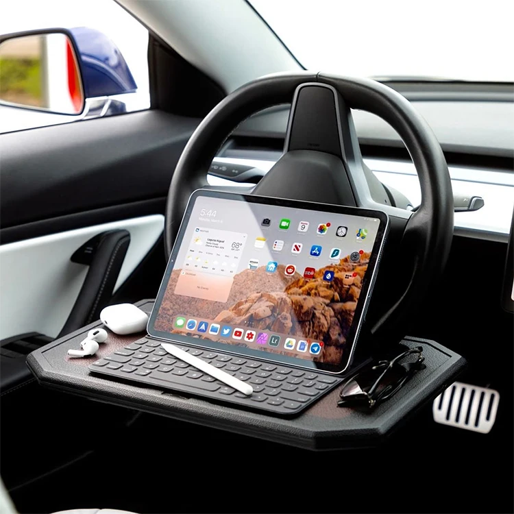Hot Selling Multiple Car Laptop Food Tray Travel Steering Wheel Tables Universal Car Steer Wheel Tray For Most Car Models