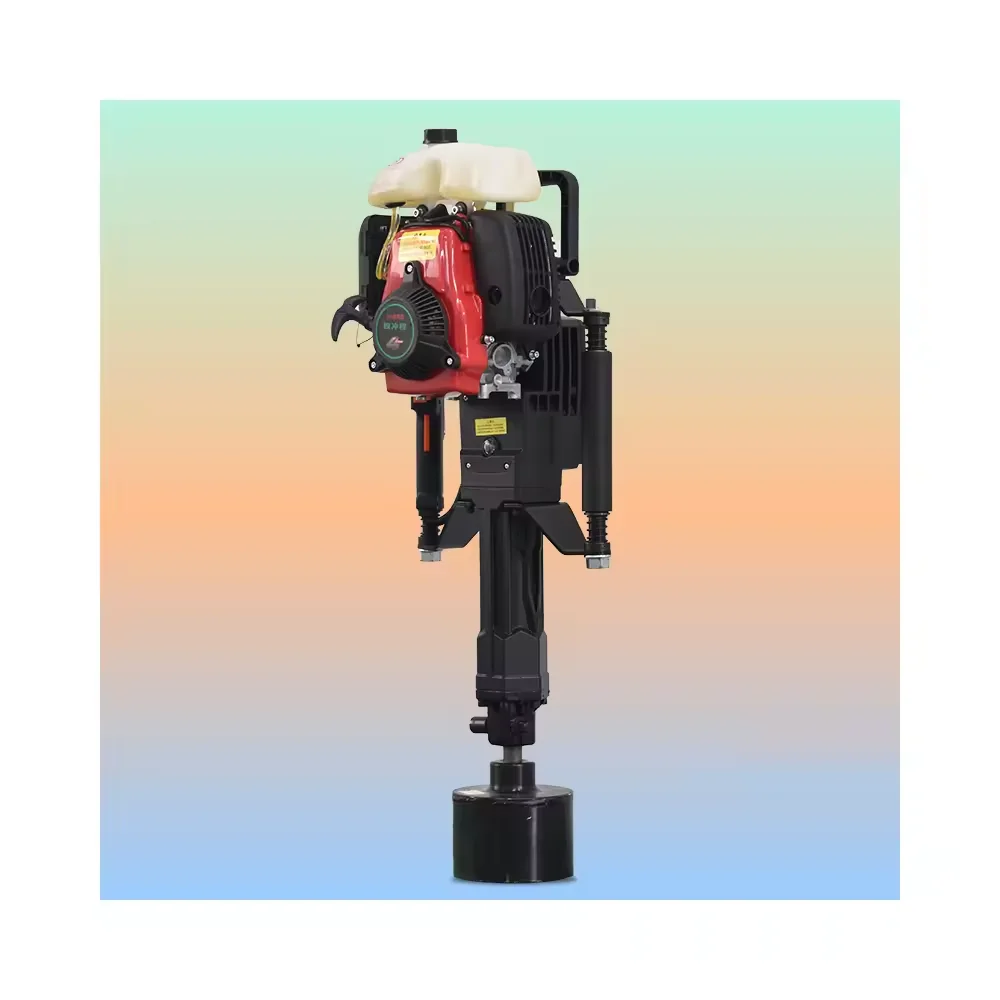 Portable Handheld Petrol Vibrating Gasoline Piling Machine power post driver / gasoline press pile driver