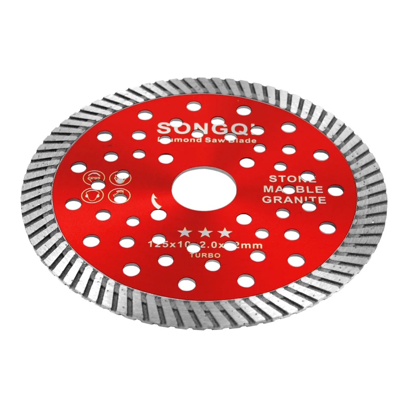 SONGQI 5Inch Diamond Cutting Disc Reinforced Circular Diamond Saw Blade For Cutting Marbled and Ceramics saw blade