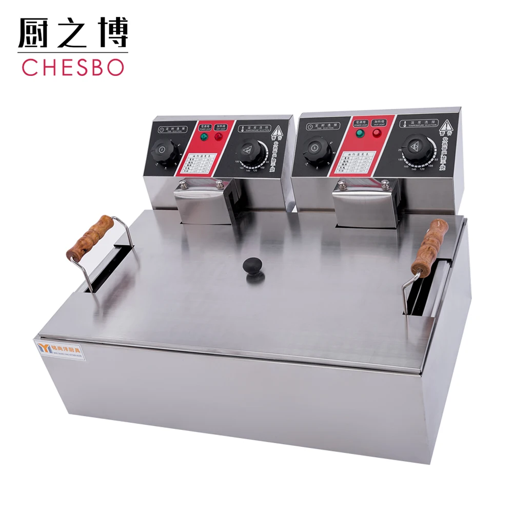 High Capacity 22L Industrial Fast Food  Electric Pressure Deep Fryer French Fries Machine