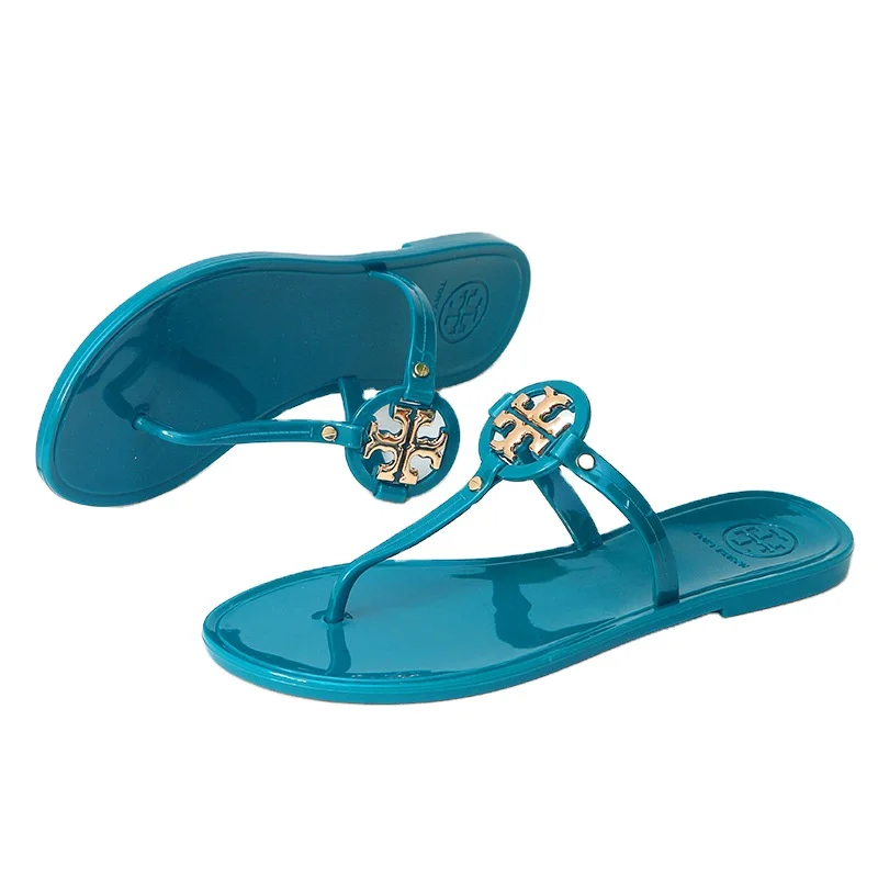 Factory sale Crystal Summer Jelly Shoes Woman Home Slippers Custom Fashion Designer Flip Flops Slides