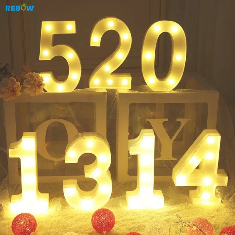 Party Wedding Home Decor 26 English Alphabet Marquee Light Electronic Sign Mini Led Letter Light