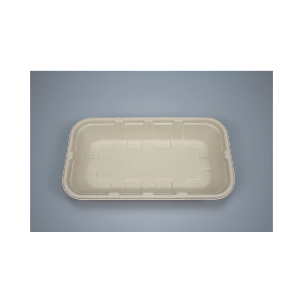 
Eco-Logiq Modern Simplicity Sugarcane Fiber Dishes Deep Meat Fish Packaging Trays Food Packaging Dish 