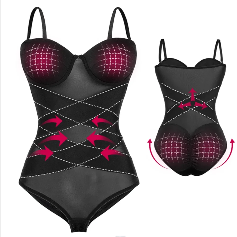 2023 Nanbin Wholesale Double Compression Faja Plus Size One Piece Complete Body Shaper Butt Lifter Bodysuit For Women