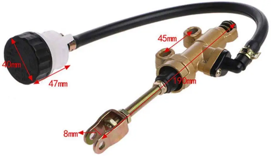 
26cm Dirt Bike ATV Aluminum Hydraulic pump Rear Brake Master Cylinder 45mm Style 