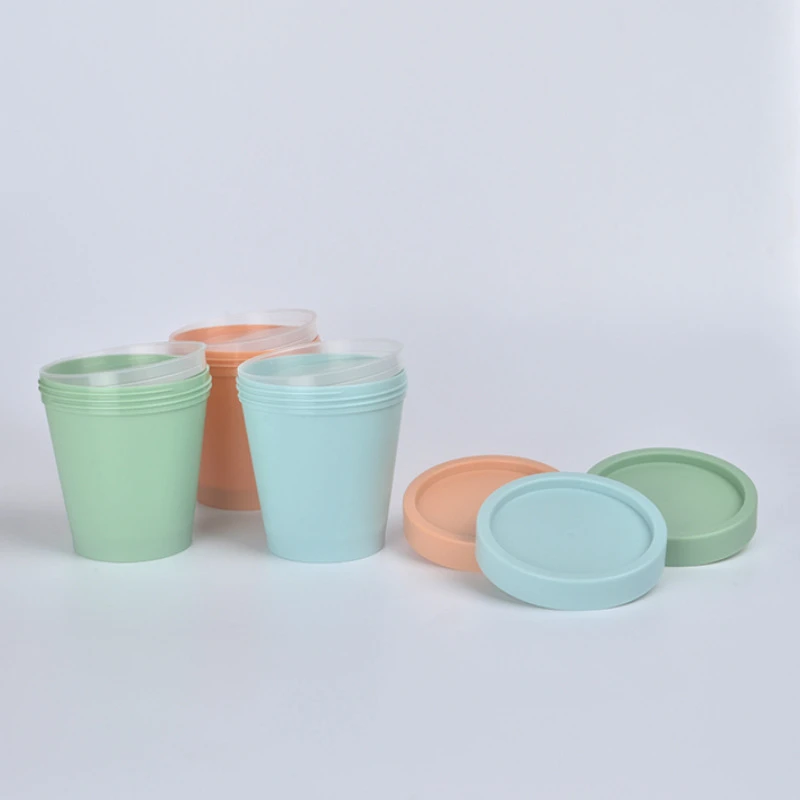 200ml Empty Matte colorful round shaped skin care Cream jar Body Milk PP Aloe Vera Gel Plastic jars Frost Ice Cream Bottles