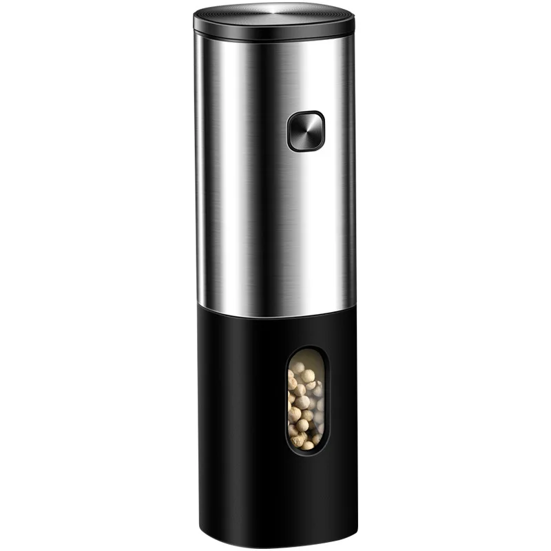 Kitchen Suppliers Battery-powered LED Light Electric Black Salt Pepper Mill For Supermarket