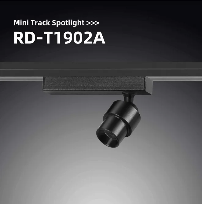 Black Silver Indoor Decor 1-Watt DC 12V Mini Track Spotlight in Magnetic Track Lighting System for Exhibitions.