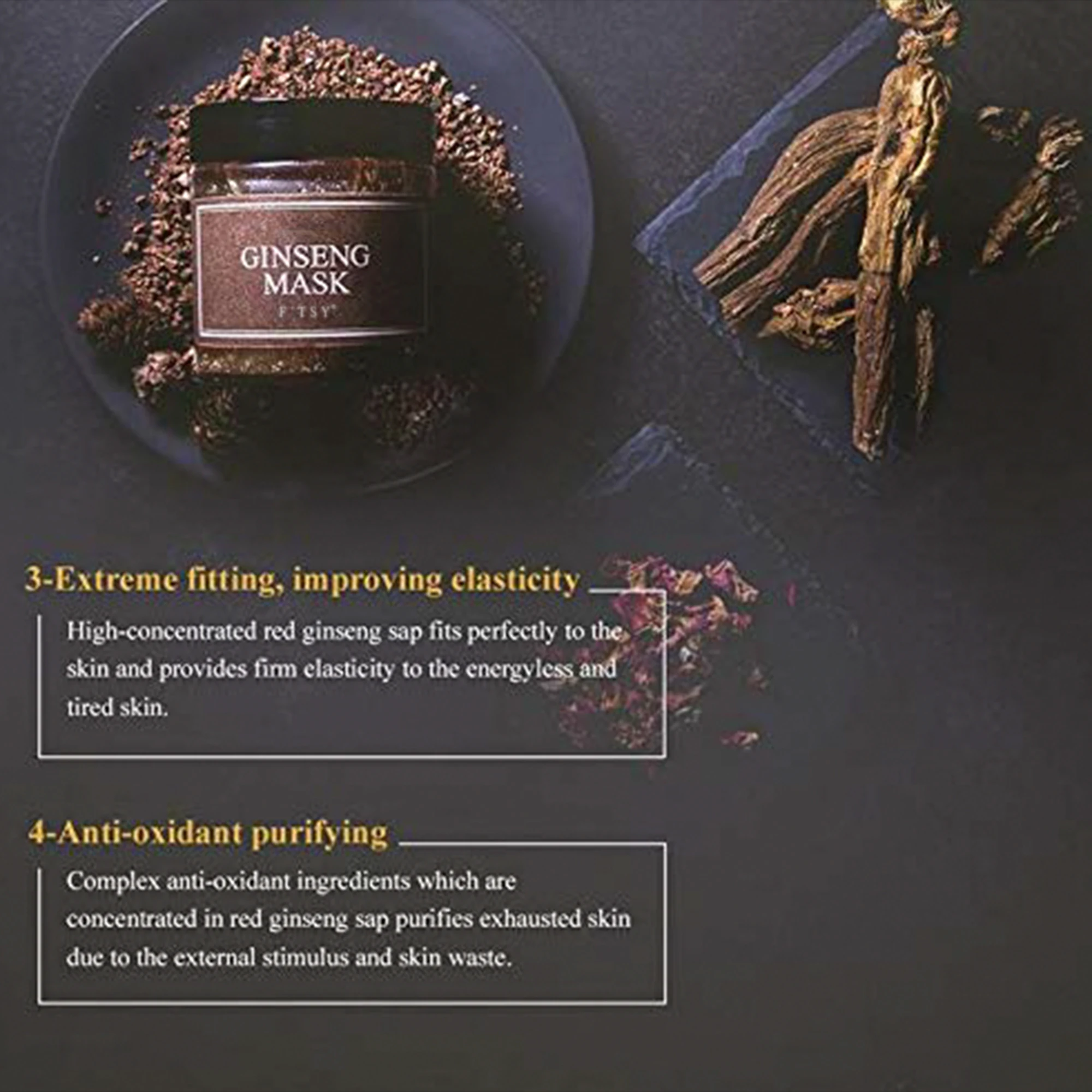 Private Label Natural Organic Ginseng Roots Extract Antiaging Moisturizer Skin Care Face Cream Ginseng Mask