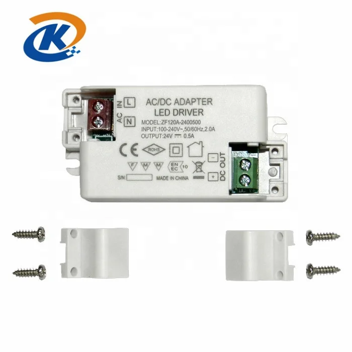Zf120-2400500 ac/dc трансформатор 24v 500ma светодио дный драйвер 12w с CE SAA соответствие