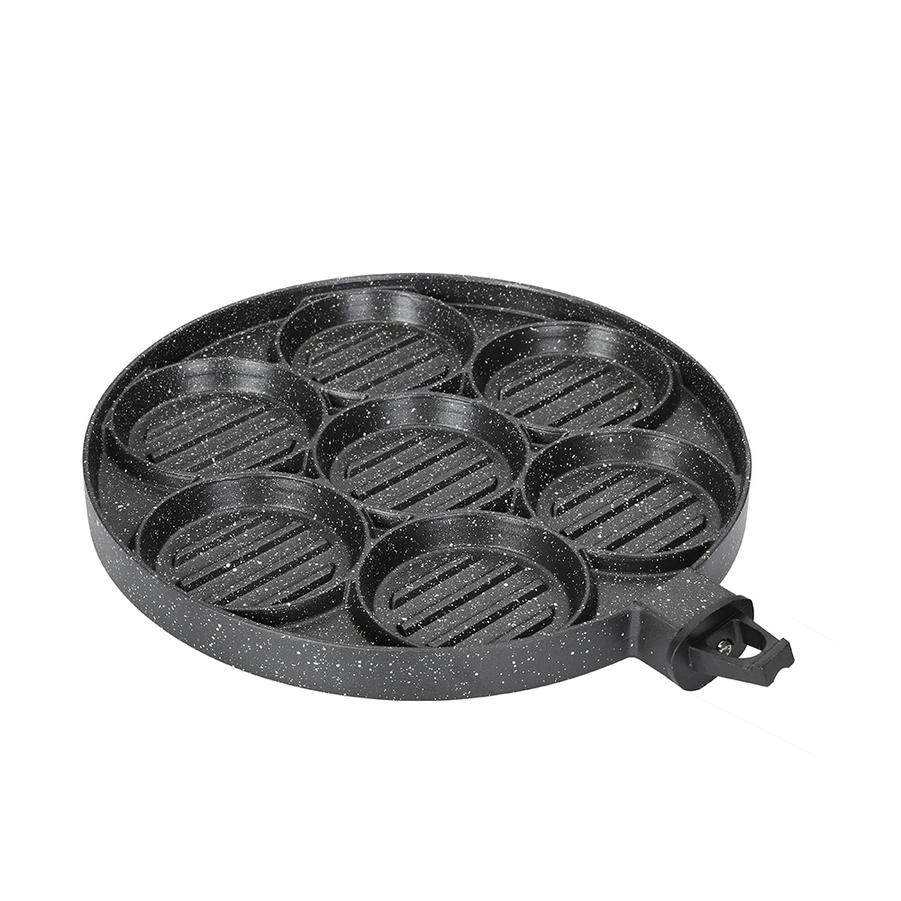 7 hole Non-stick Aluminium detachable handle fry pan fried egg pan pancake mold pancake maker breakfast pan egg waffle fryer pot