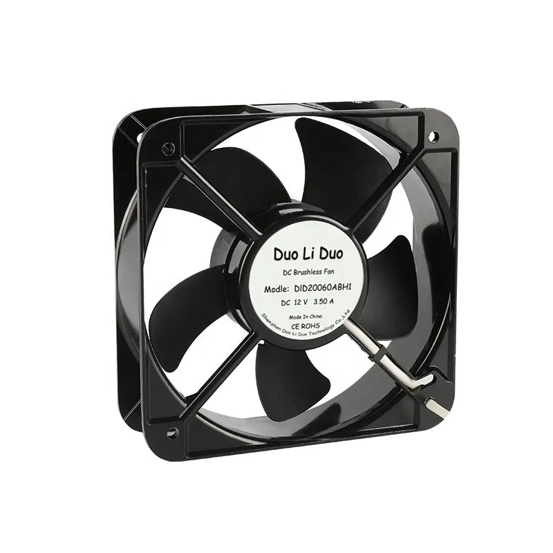 20060 12V 24V 48V 200x200x60mm pwm dc axis fan 8 inch industrial exhaust fan fan for Charging pile, chassis, oven