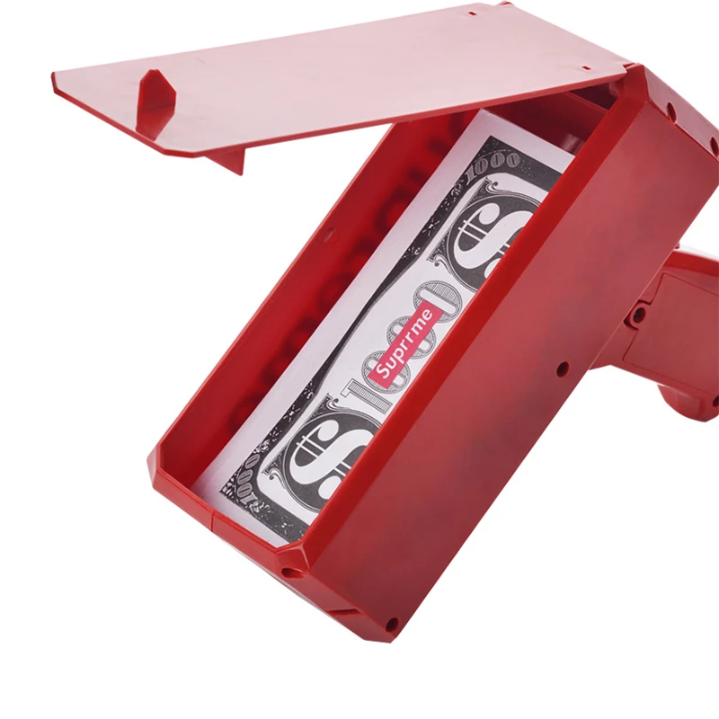 OEM LOGO Color Amazon 2021 Promotional Money Spray Gun Cash Gun Gold Plated Chrome Golden Money Gun/