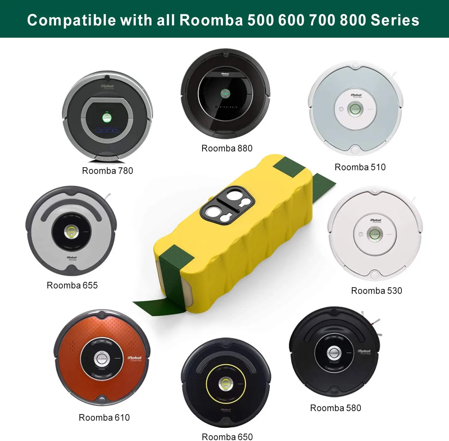  Сменный аккумулятор 4000 мАч 14 4 В совместимый с iRobot Roomba R3 500 600 700 800 900 серии 510 620 и т.