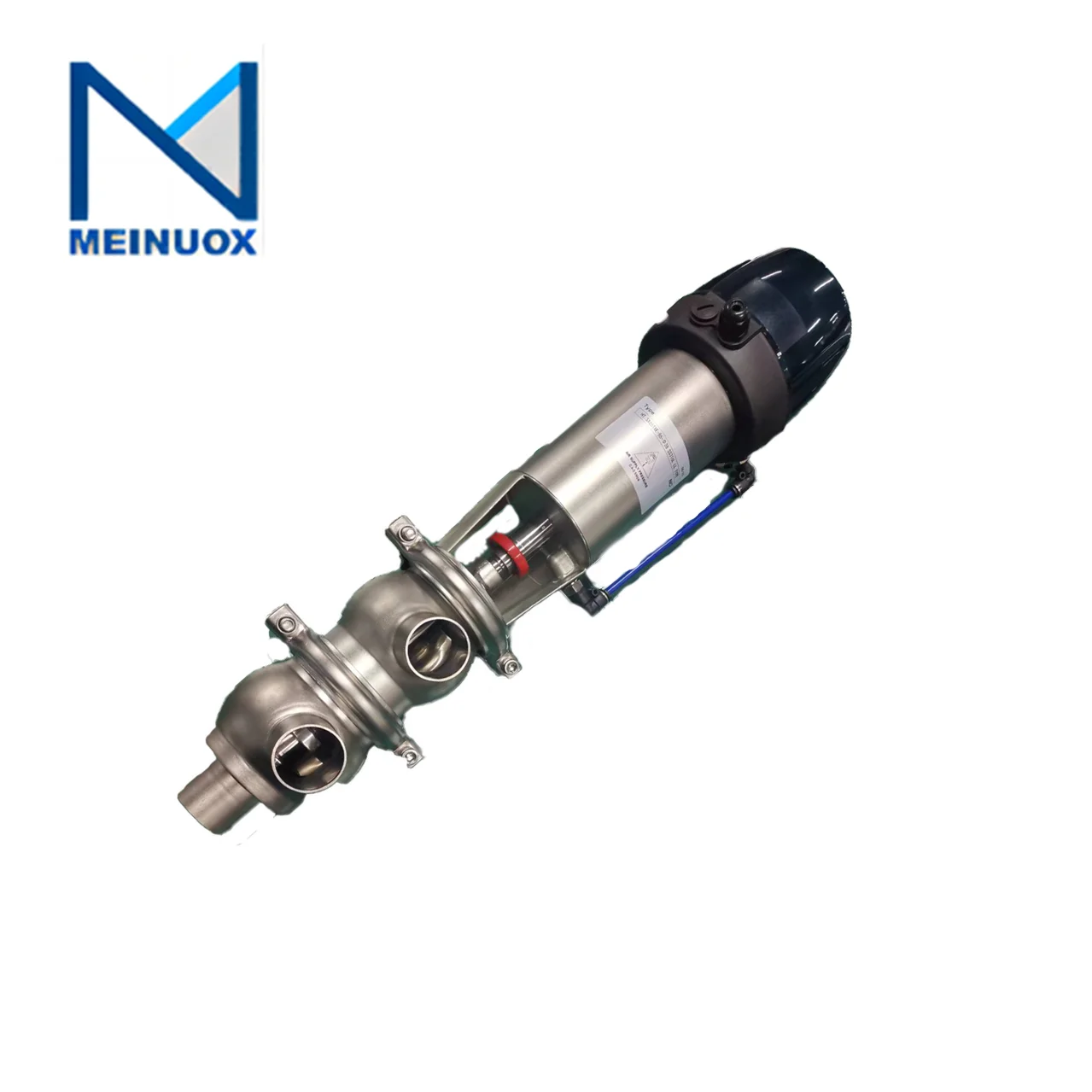 Meinuox точный Соединительный санитарный 304 из нержавеющей стали 316 Пневматический Двухместный шаровой клапан