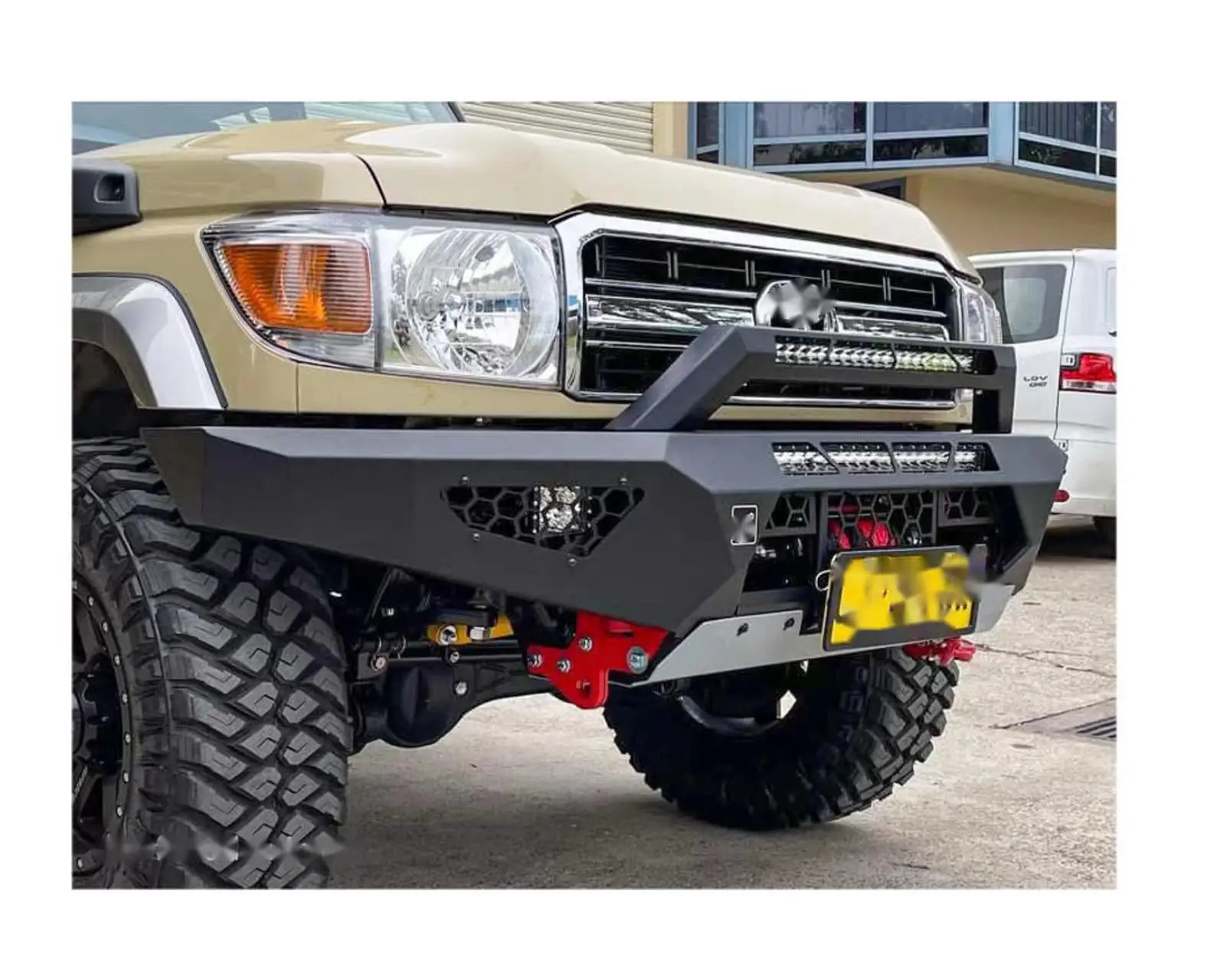 High quality accessories body parts car front bumper for LC79
