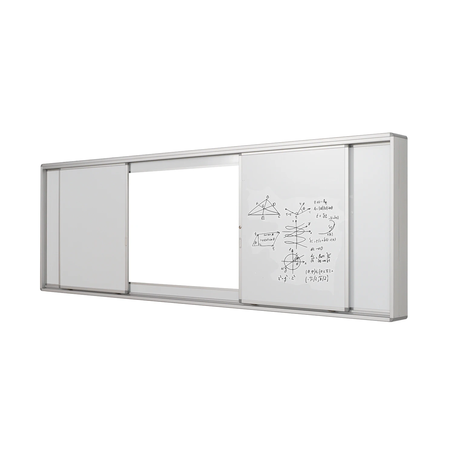 4300x1305mm Horizontal Sliding Porcelain Whiteboard Premium Ceramic Sliding Whiteboard For Interactive Panel
