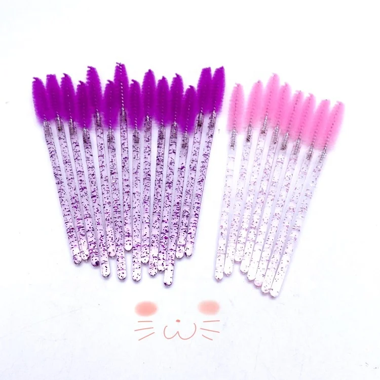 
wholesale disposable black fluffy lash bath brush tube custom logo natural faux mink eyelashes brushes 