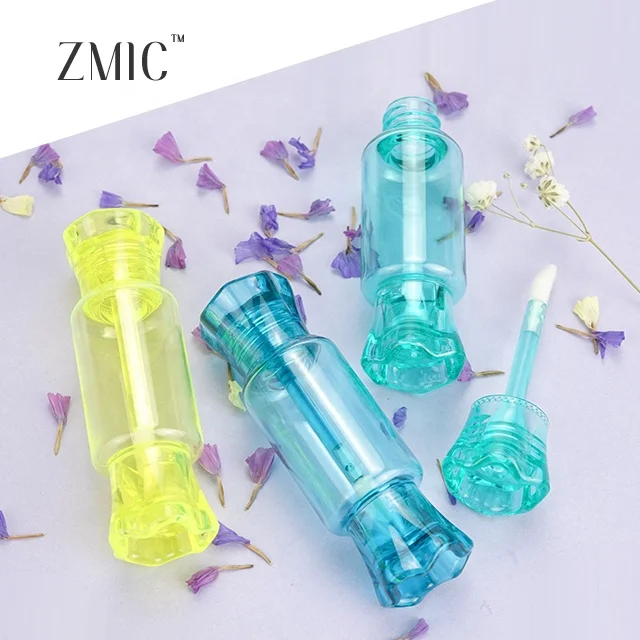 Candy lip gloss tubes13ml empty container AS material colorful blue purple yellow pretty lipgloss tube candy packaging for kid