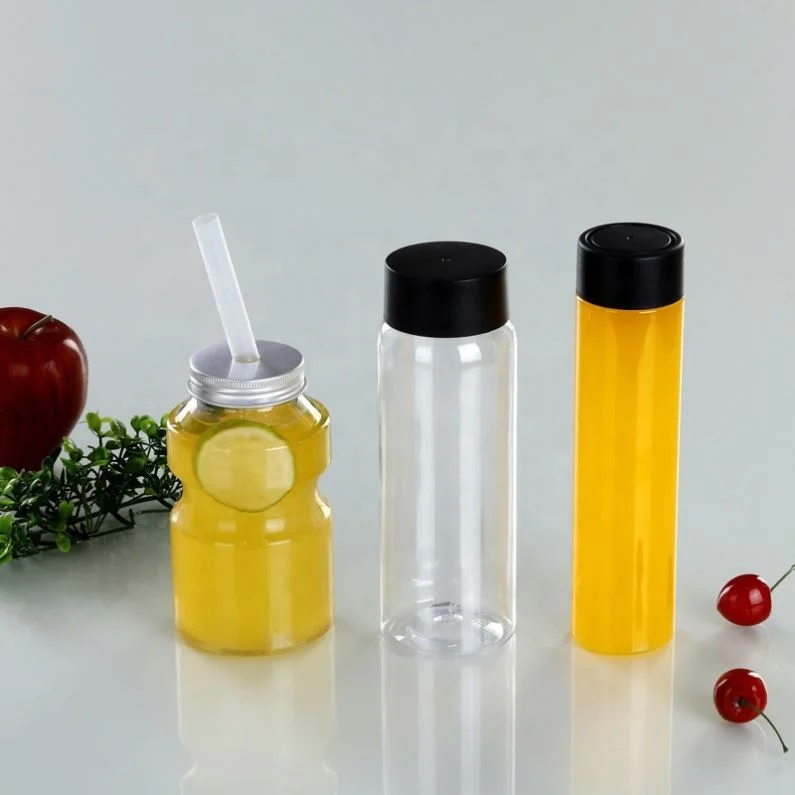 250ml 350ml 500ml Plastic Water Bottles high Quality Empty Pet plastic Plastic Juicing Bottles With Custom Logo