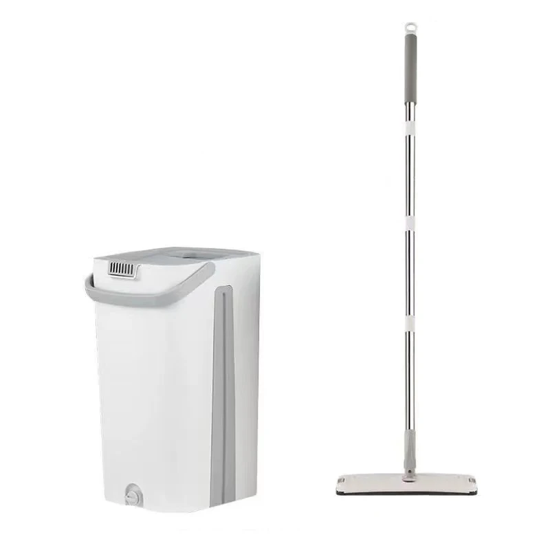Topwill 2022 Wholesale Hand Free Microfiber Cleaning Floor Mops Easy Squeeze 360 Spin Magic Flat Floor Mop And Bucket Set