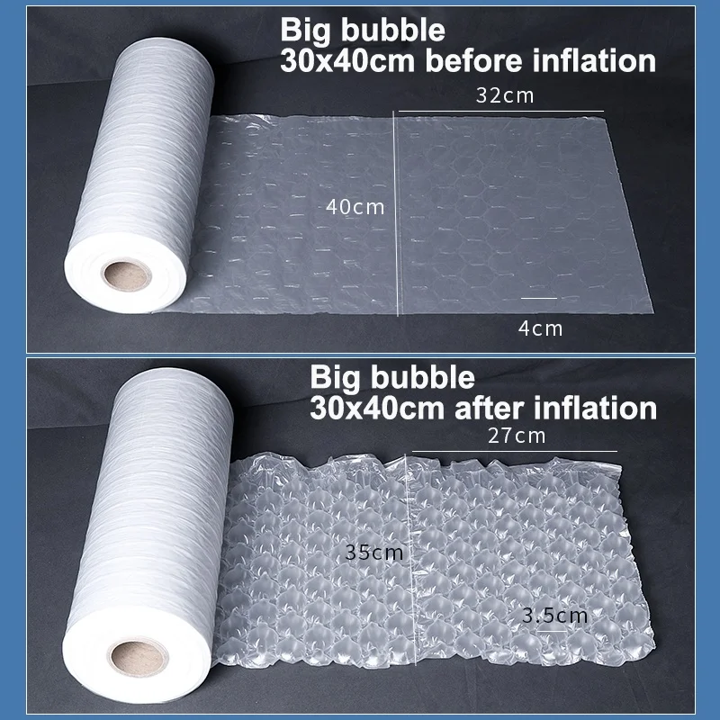 Recycled Packaging Materials Inflatable Air Bubble Film For Fragile Article